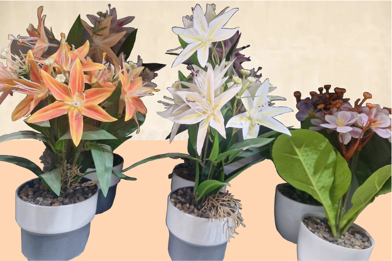 Macetas con Plantas Artificiales