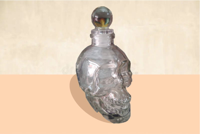 Botellas Talladas con Forma de Calavera - Vista 1